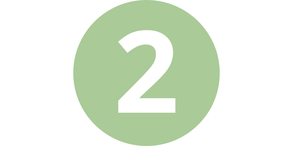 Zahl 2 in einem Kreis.