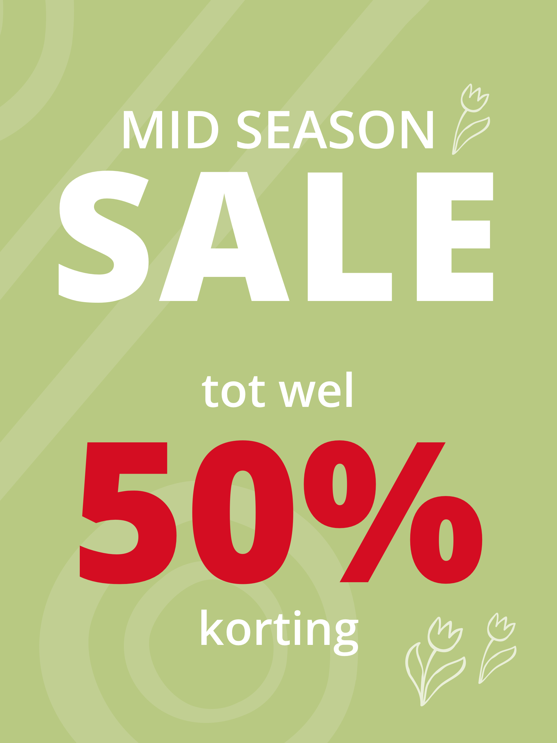 Mid season sale: tot wel 50% korting