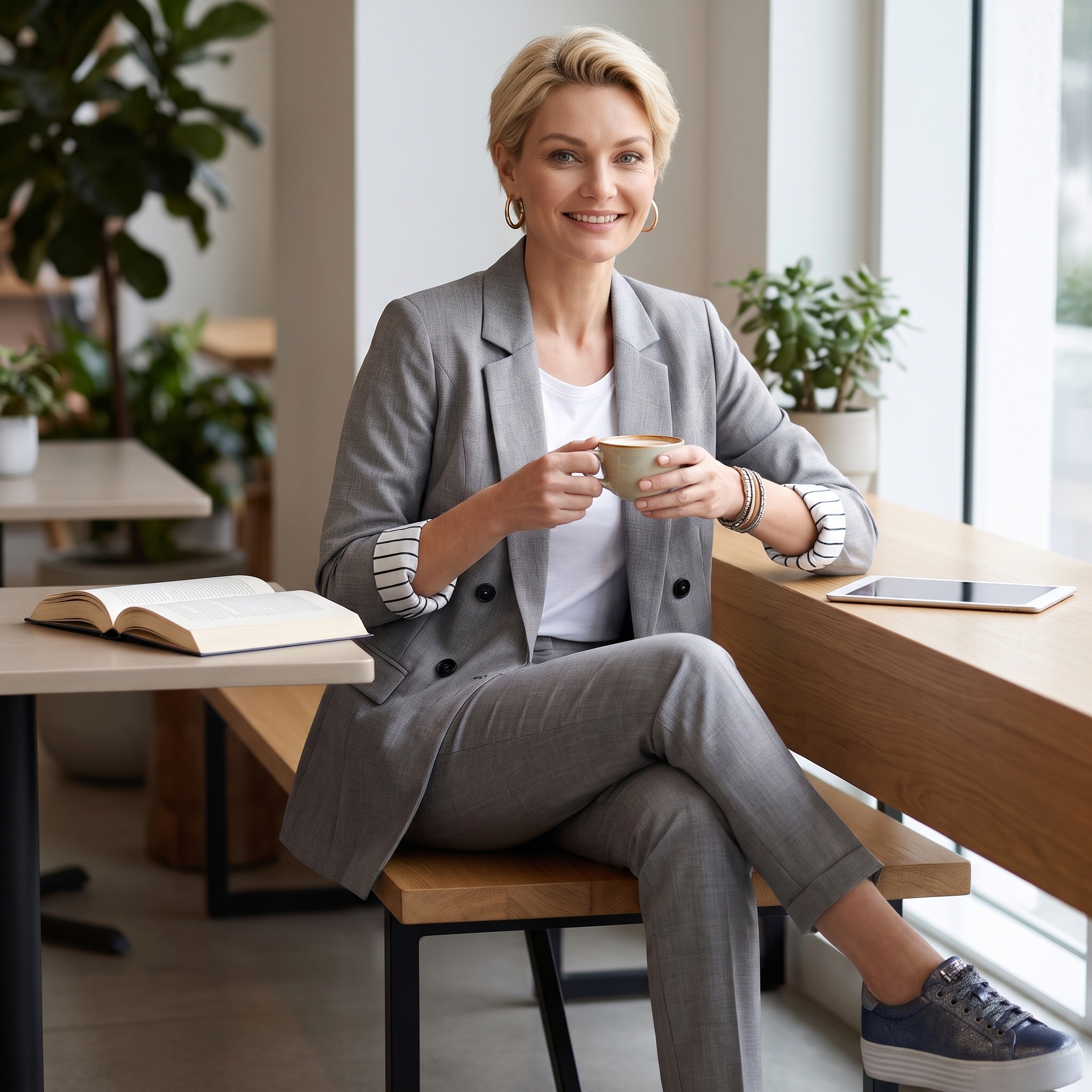 Blazer in einer freundlichen Akzentfarbe zum Freizeitlook