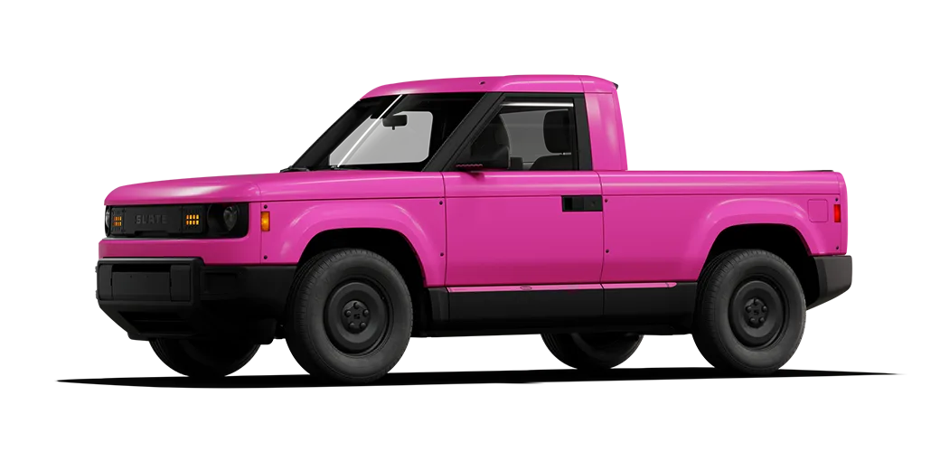 Bright pink Slate side view