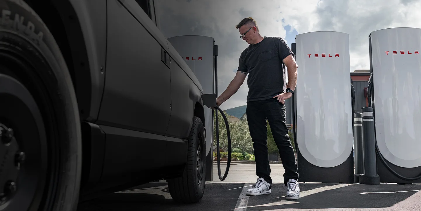 Tesla Supercharging Station blank slate