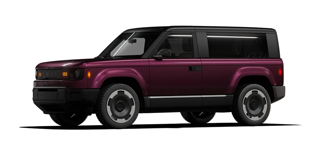 Slate Truck with SUV Kit and deep purple wrap.