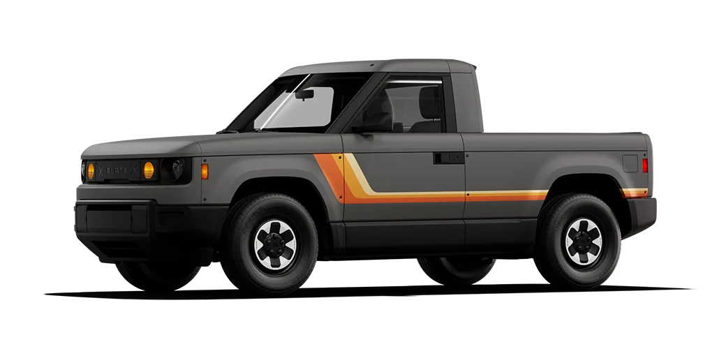 Slate Truck with orange stripe decal