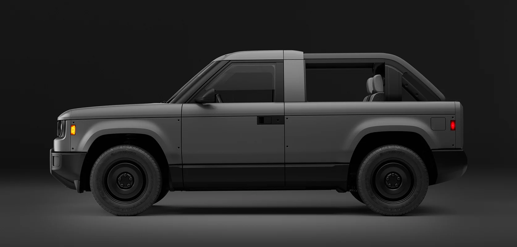 Side View of Gray SUV Slate with Open Air Kit 