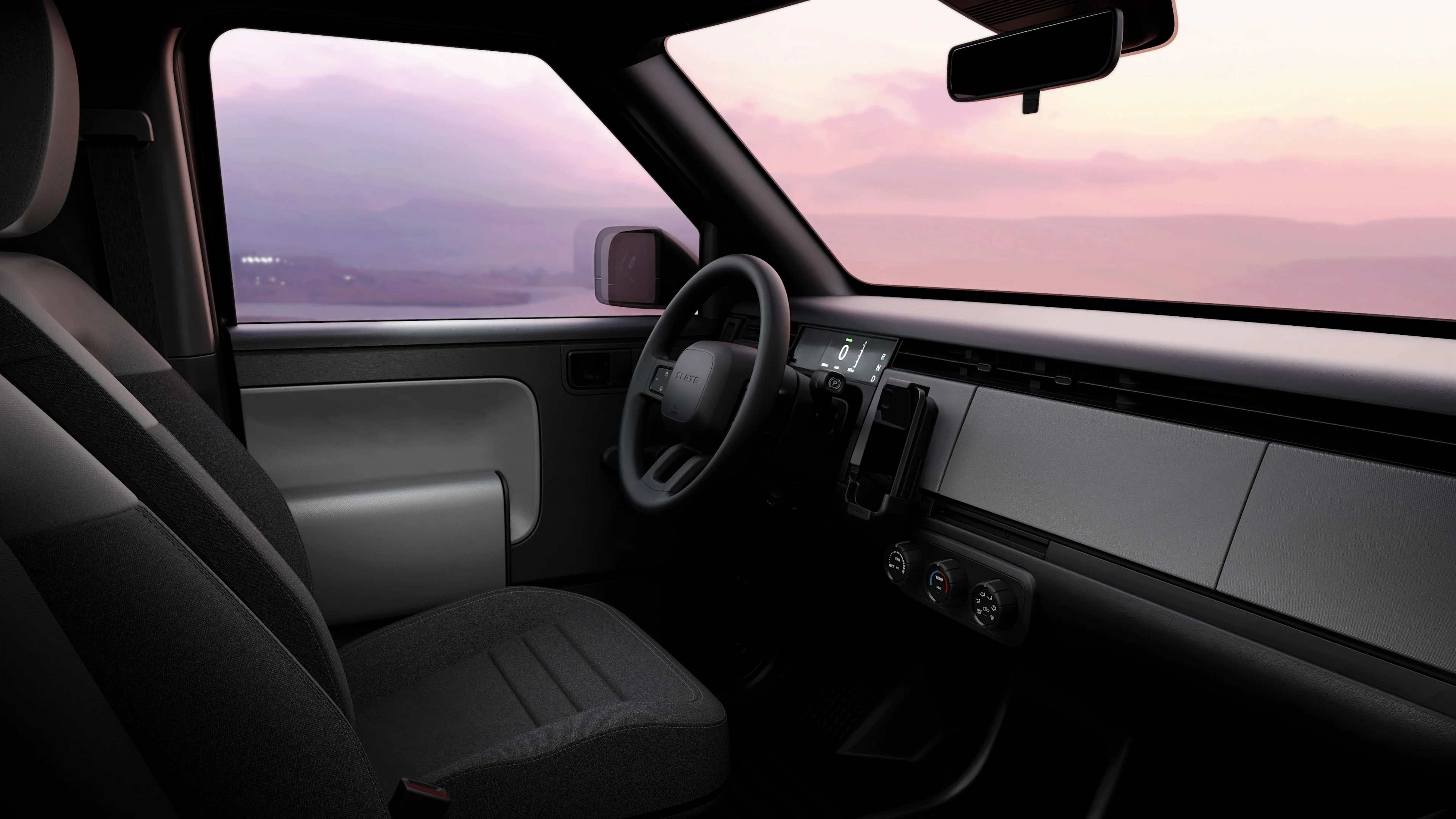 passenger view at dusk blank Slate
