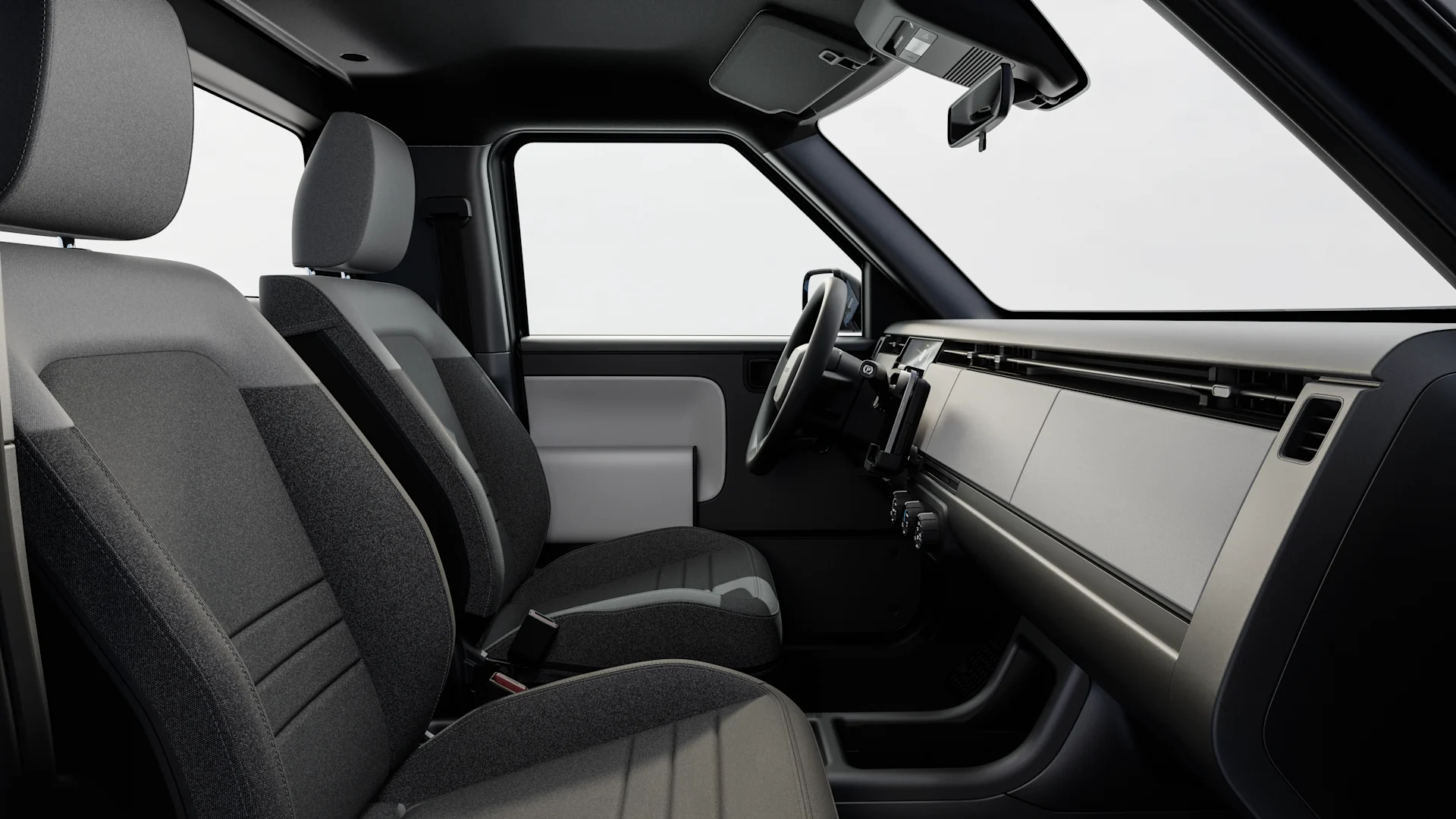 Slate interior and dashboard. Credit: Slate Auto marketing materials.