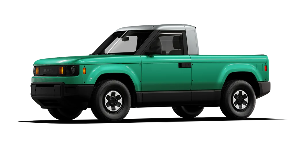 Slate Truck with bright green wrap