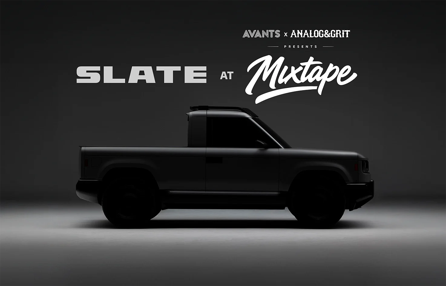 Camióneta de Blank Slate con el logotipo de Mixtape SoCal