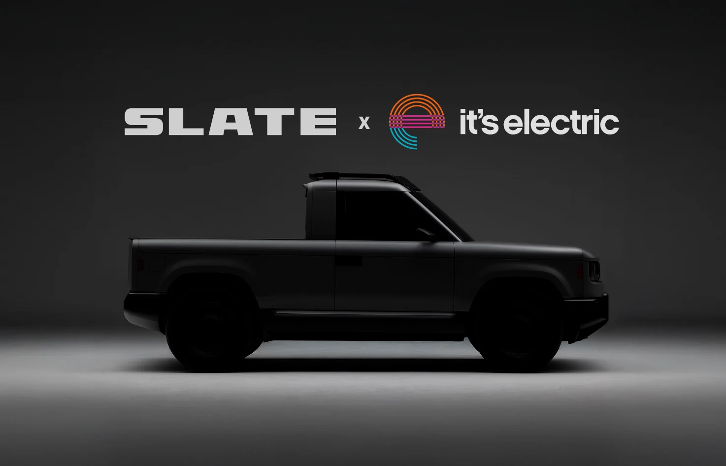 Blank Slate truck with it's electric logo