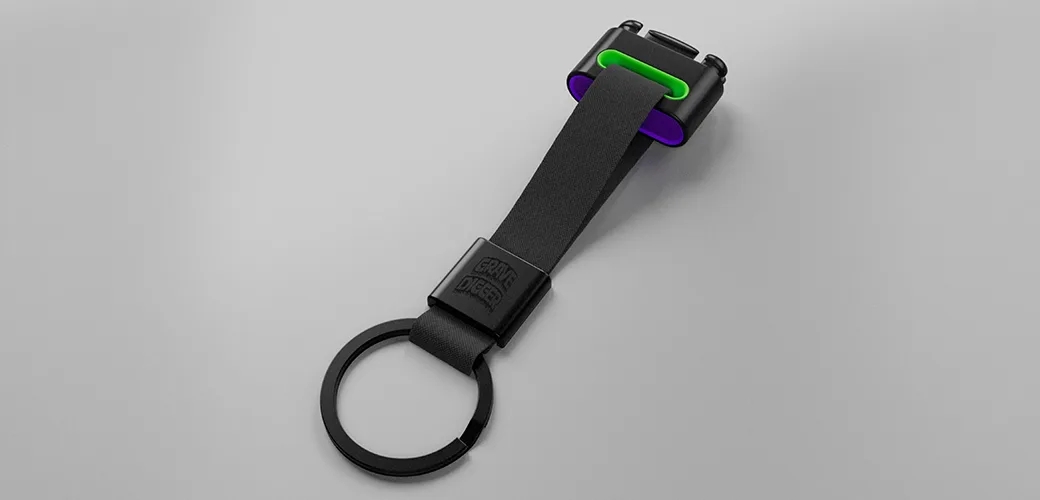 Key fob with green accent