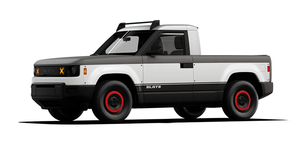 Slate Truck with white partial wrap