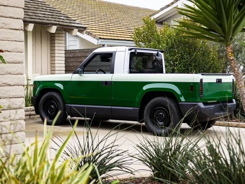 Green Slate truck in driveway