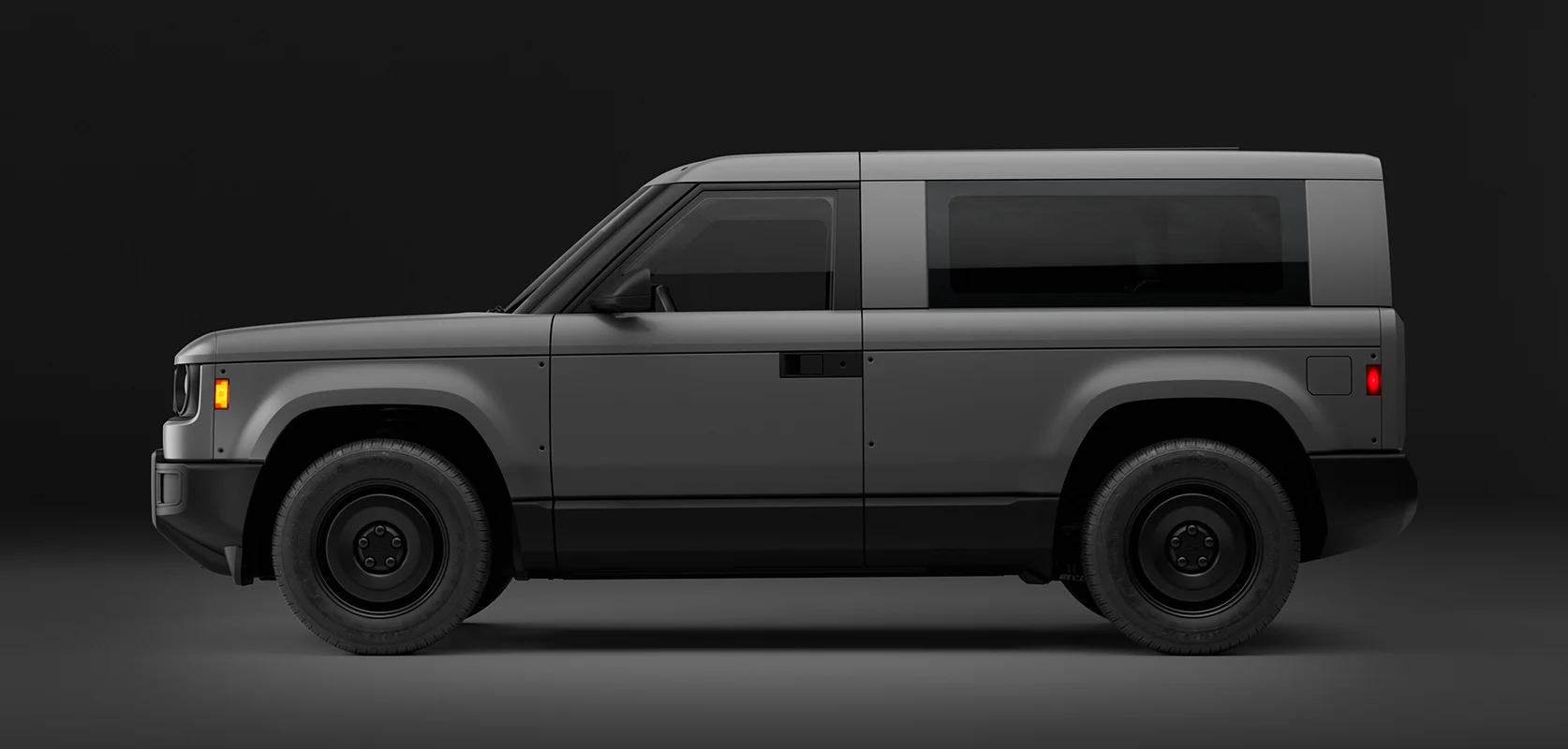 Side View of Gray SUV Slate