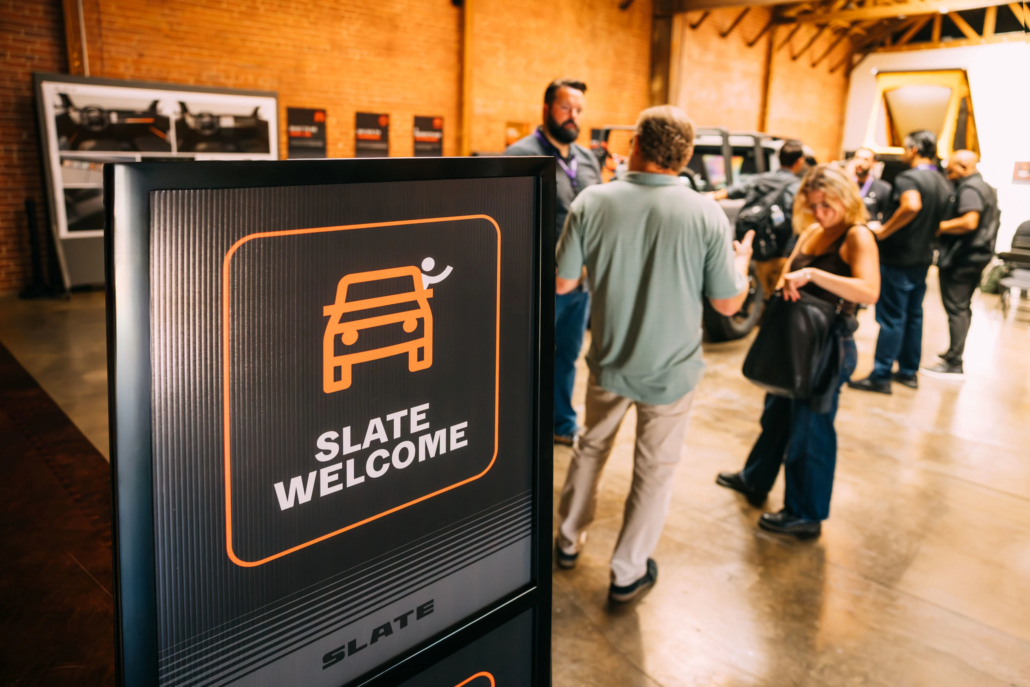 Slate welcome sign