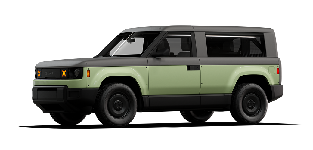 Slate SUV with green and gray wrap, Concrete Camo starter pack