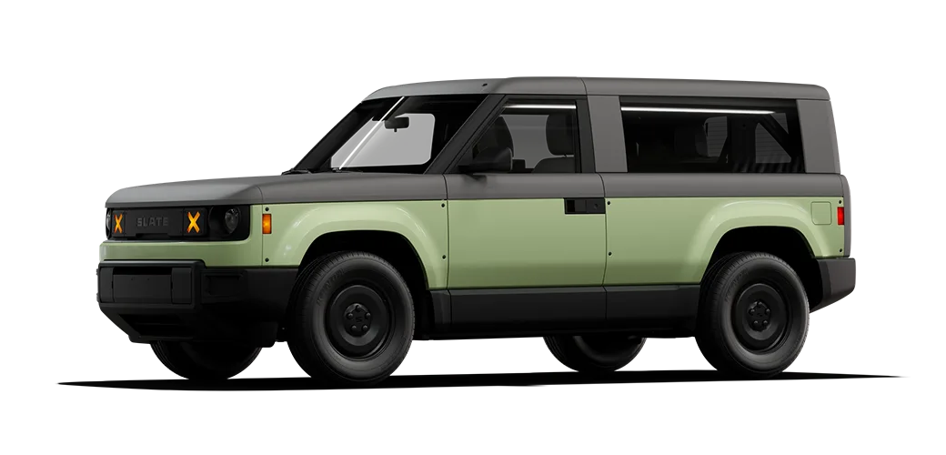 Slate SUV with green and gray wrap