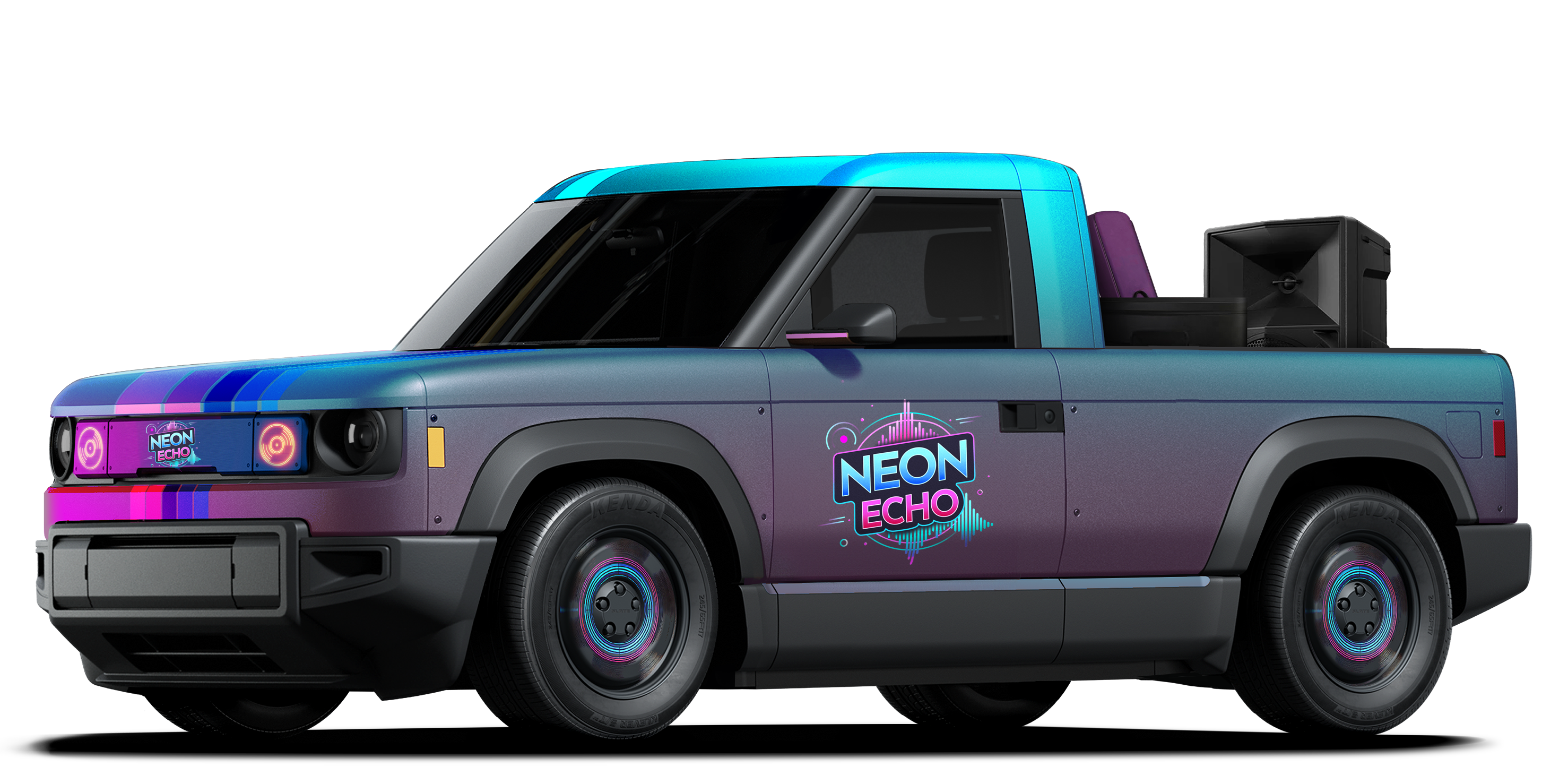 Neon echo truck