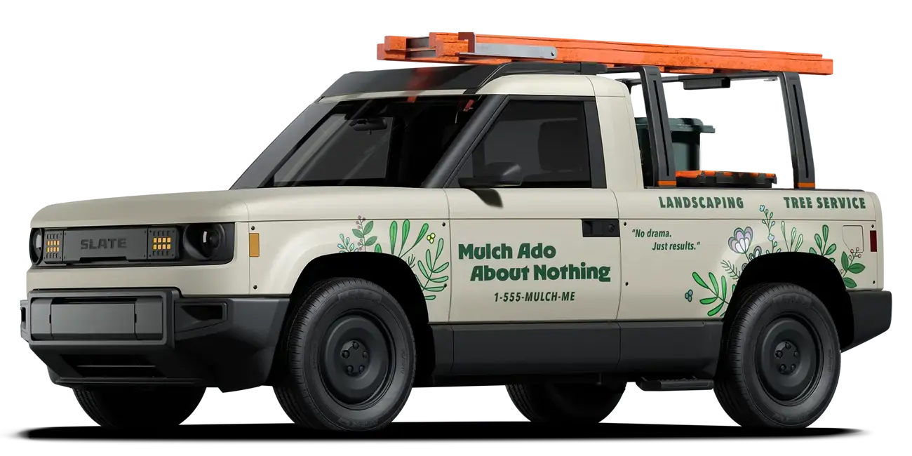 Landscaping truck