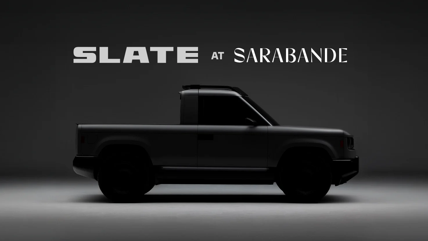 Blank Slate truck in silhouette 