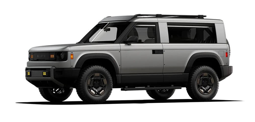 Silver Squareback SUV with spare tire carrier, exterior and interior accents.