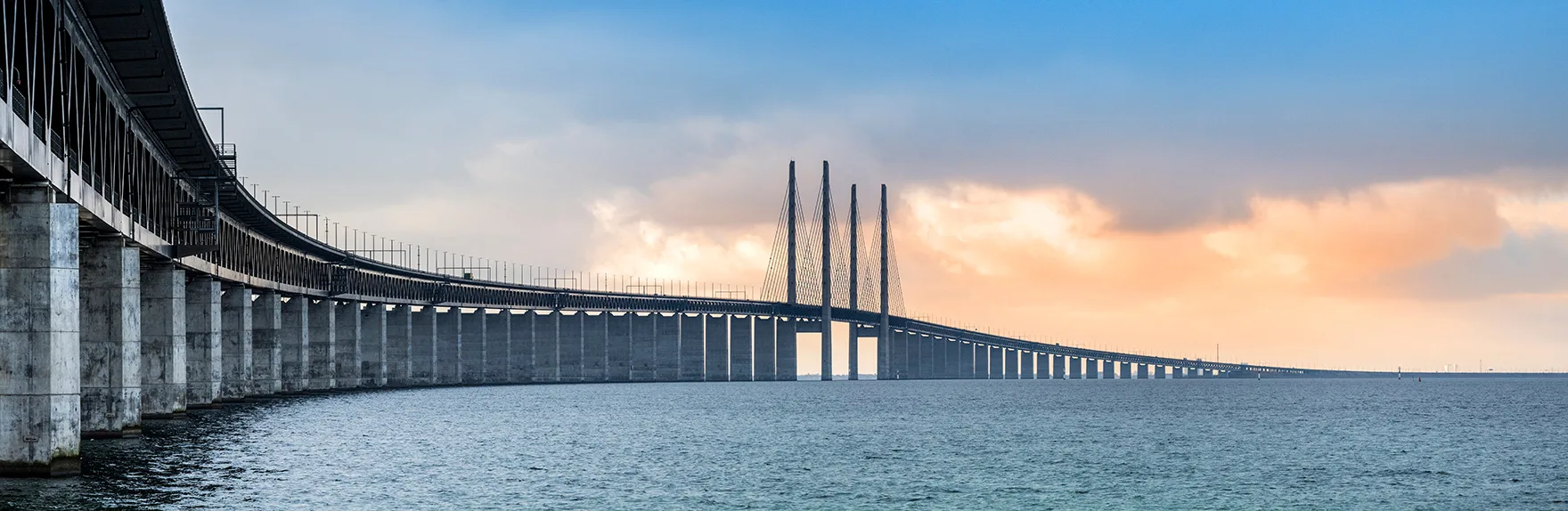 Øresundsbron set fra Sverige.