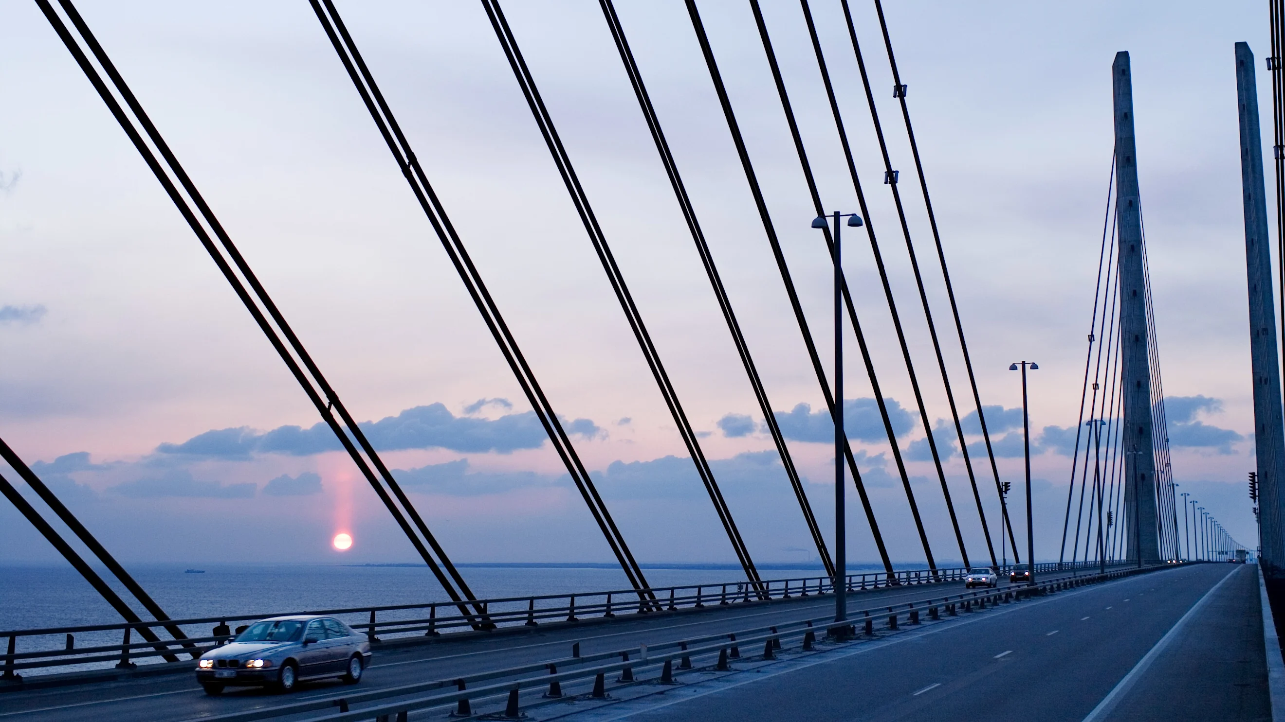 Øresundsbron ved solnedgang