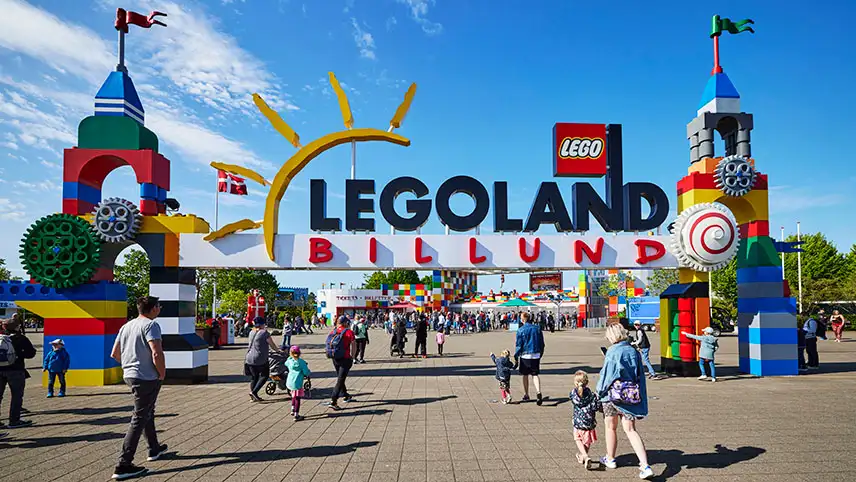 Entré till Legoland i Billund.
