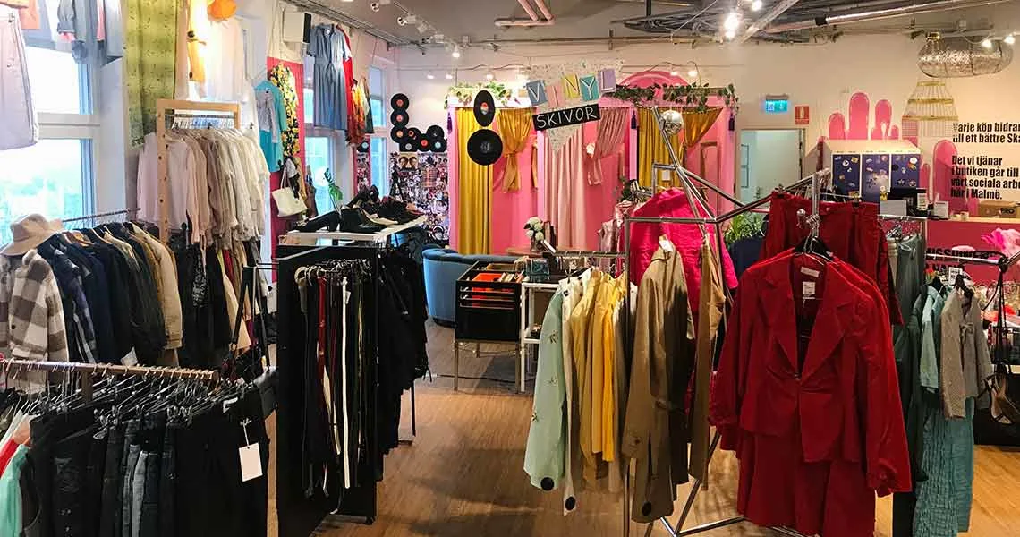 Skånes Stadsmission tøjbutik