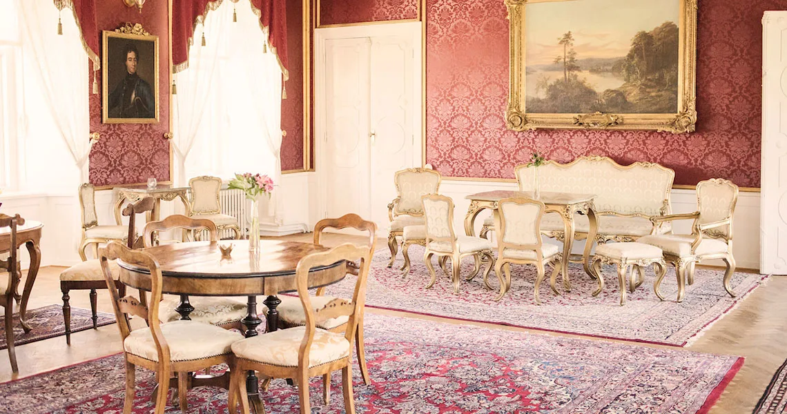 Bäckaskog Slott den røde salon