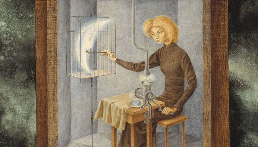 En av målningarna från Remedios Varo-utställningen.