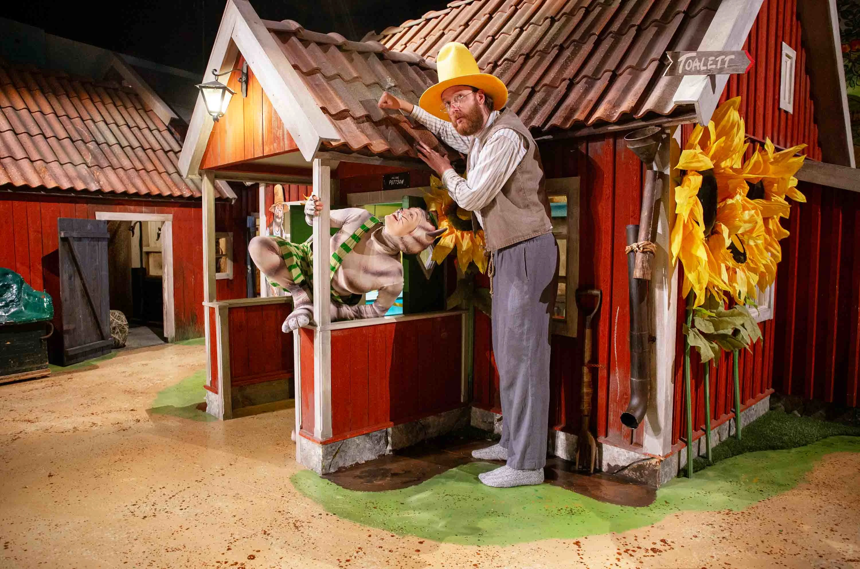 Peddersen og Findus i legelandet Funnys Äventyr i Malmø. 