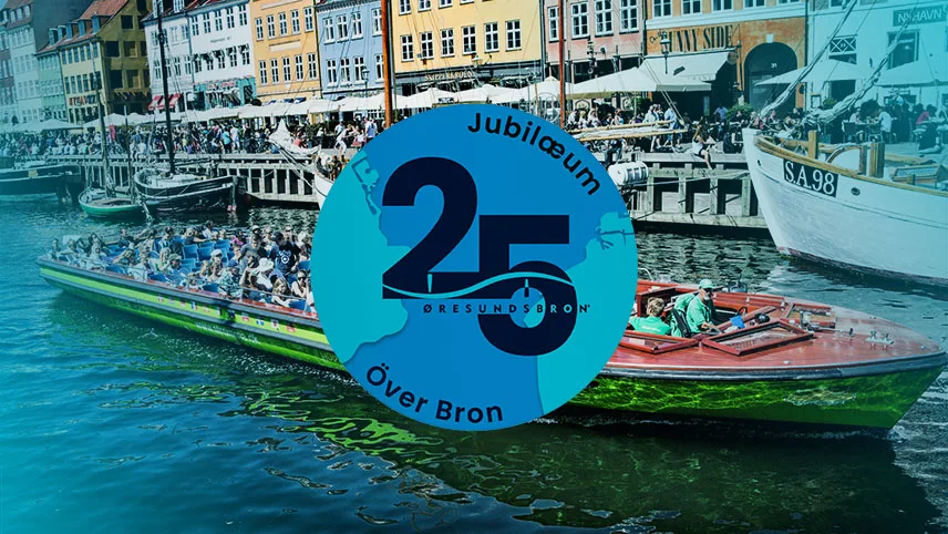 Bild av en kanalbåt i Nyhavn.