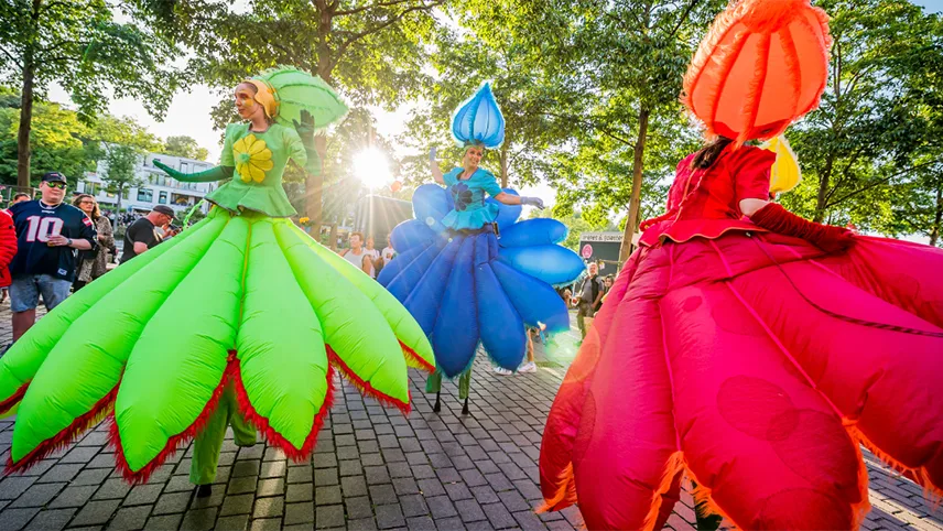 Deltagare i Lübecks berömda Hansekulturfestival.