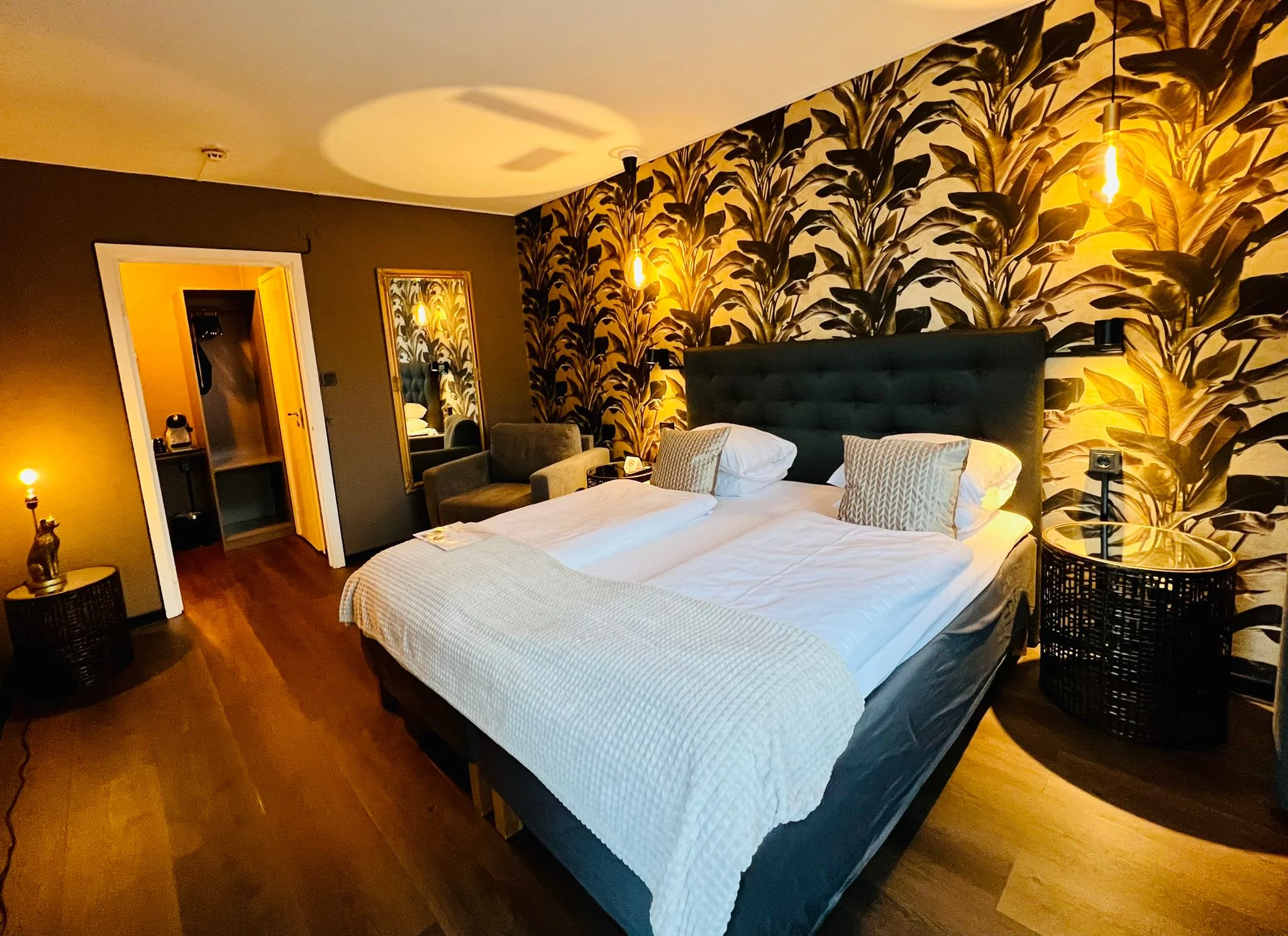 Et værelse hos Palm Tree Hotel i Trelleborg hvor du får rabat med CLUB Øresund.
