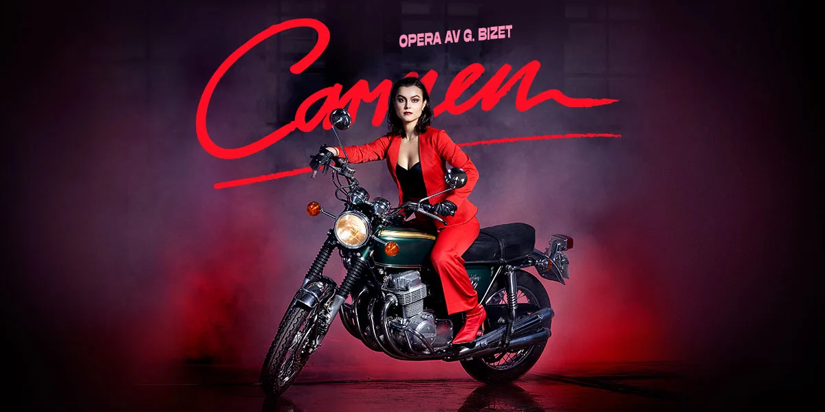 Plakat fore forestillingen Carmen hos Malmø Opera.