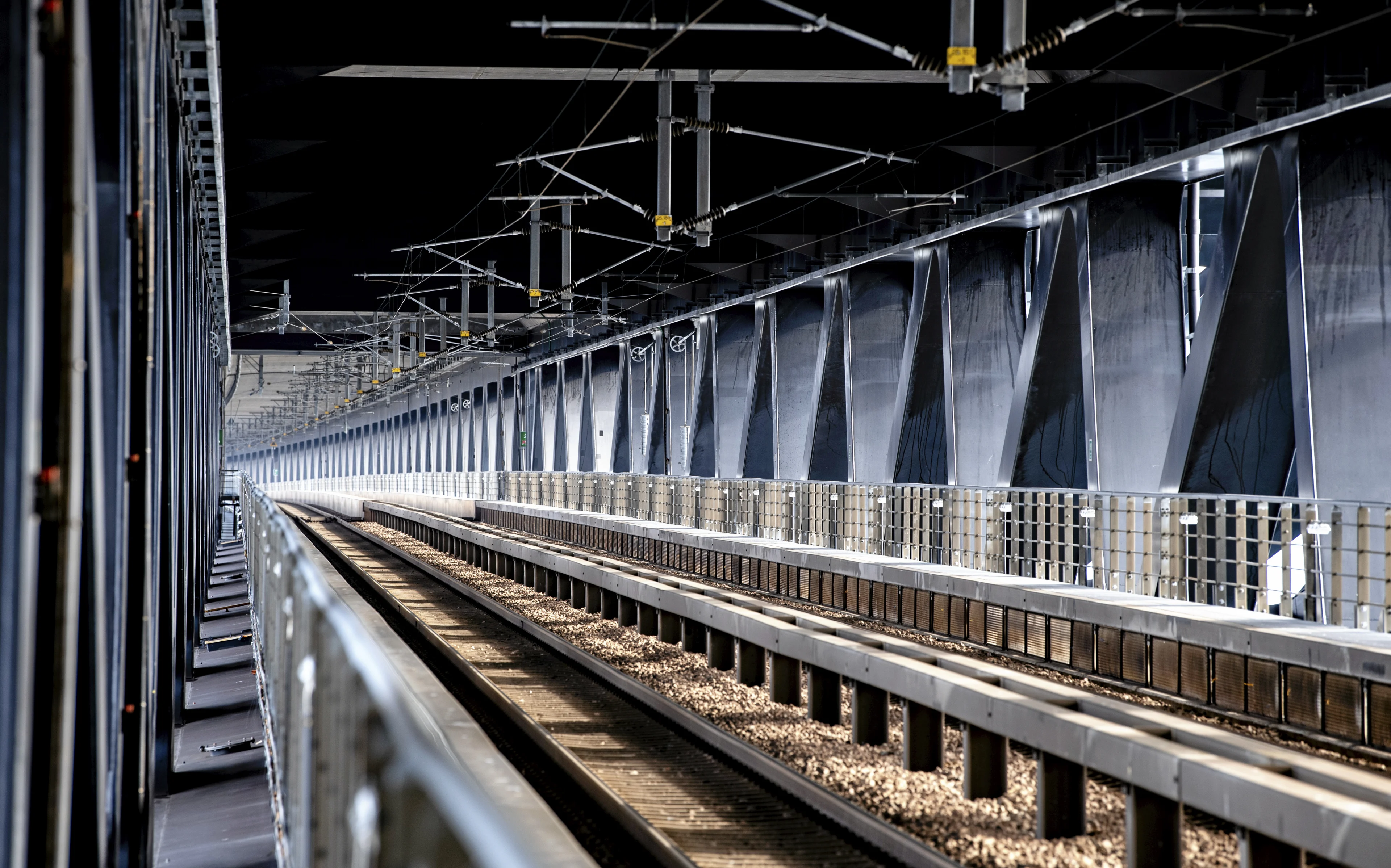 Empty railway tracks