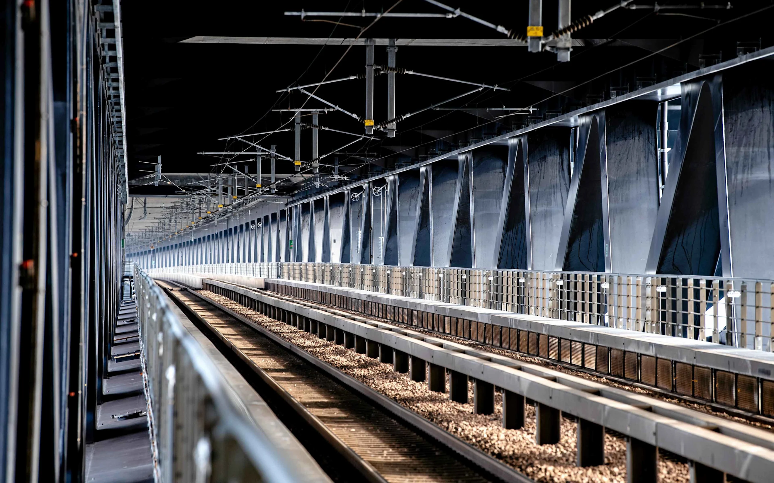 Empty railway tracks