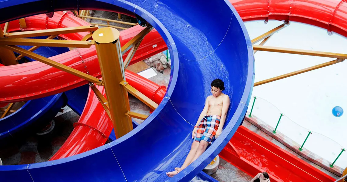 Lalandia i Rødby ett badland i Danmark - Øresundsbron