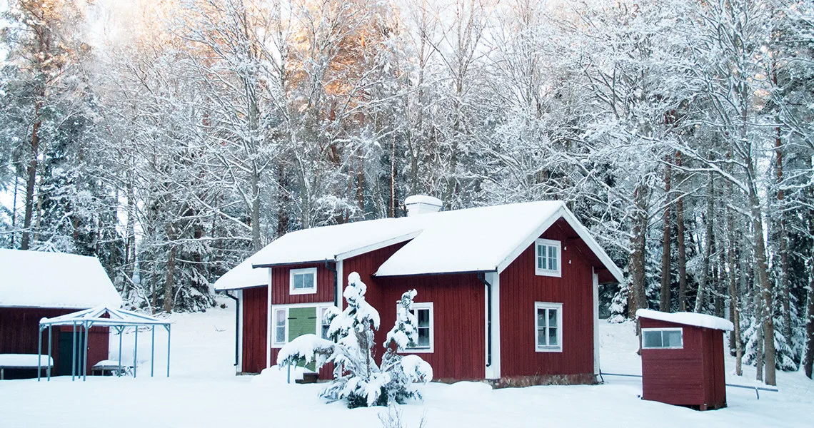 Stor skihytte i Sverige med plads til hele familien