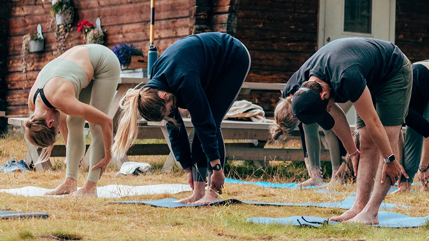 Yoga hold i Idre Fjäll