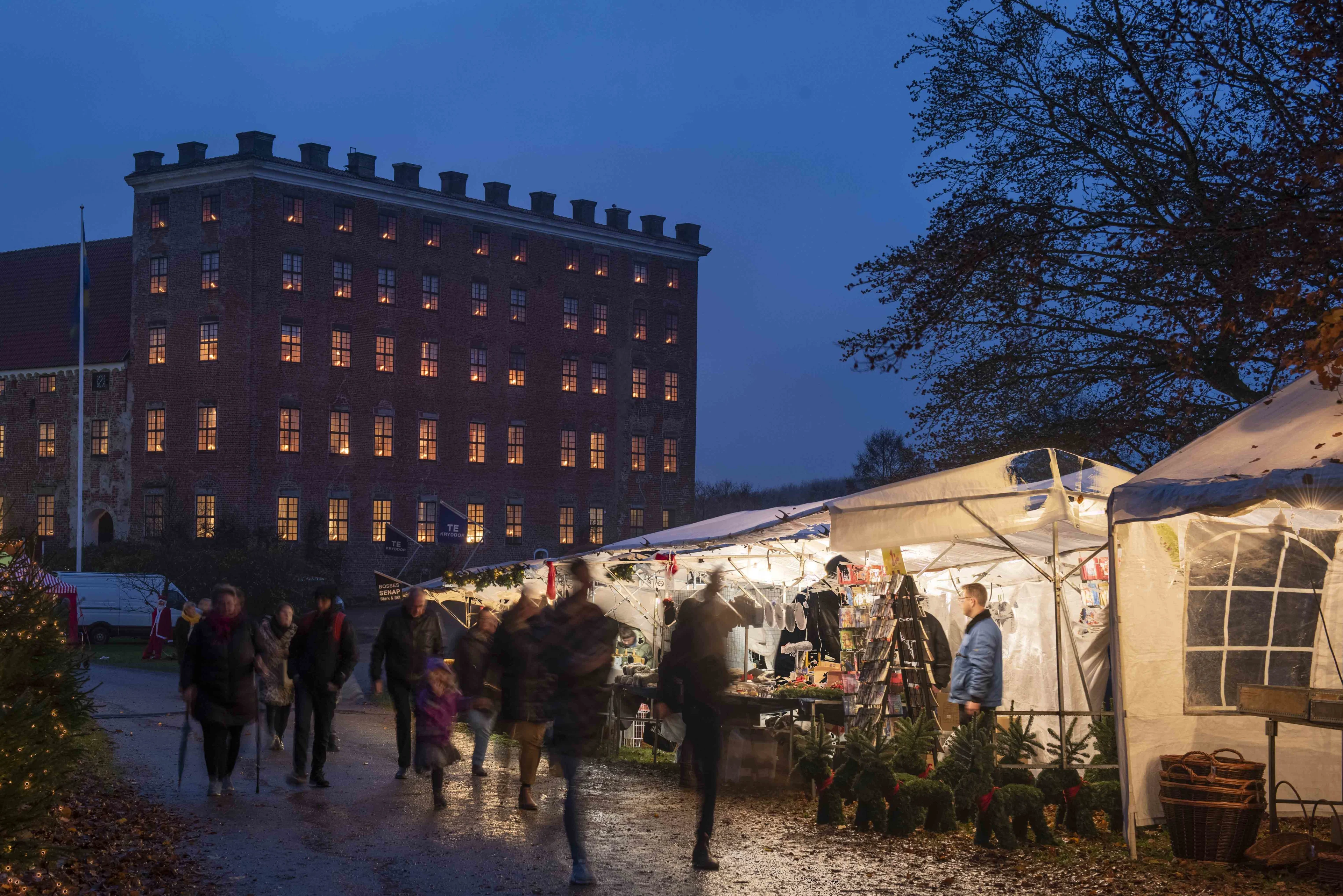 Julemarked i Sverige på smukke Svaneholms Slot