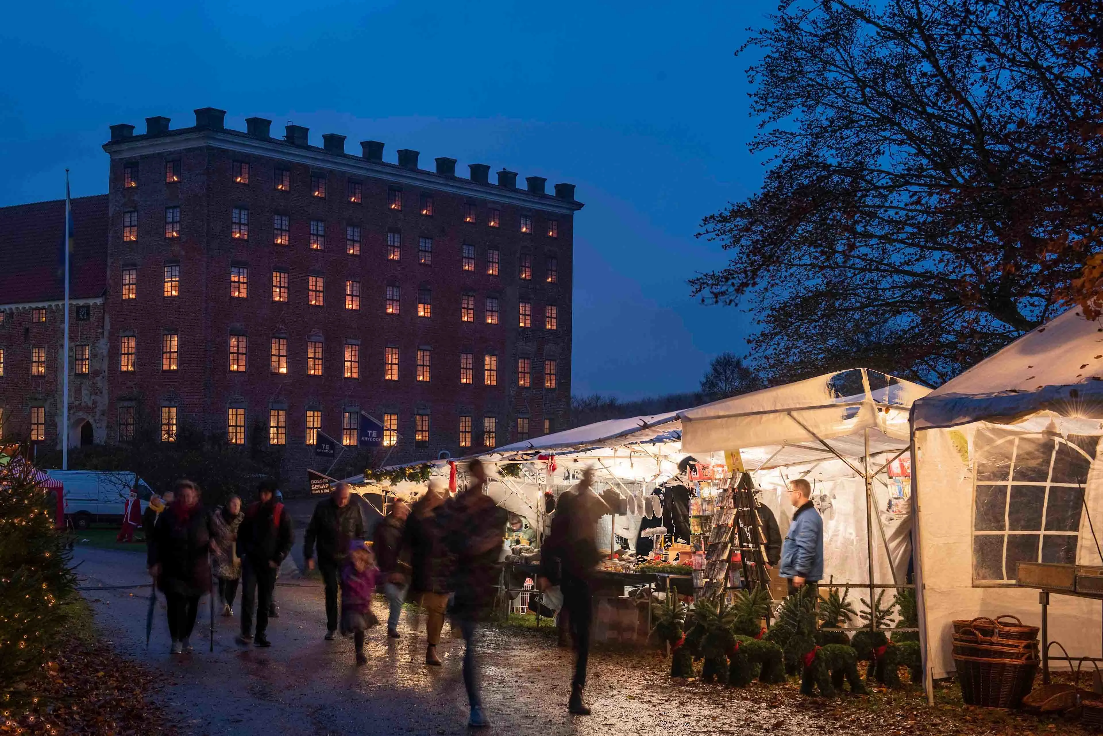 Julemarked i Sverige på smukke Svaneholms Slot