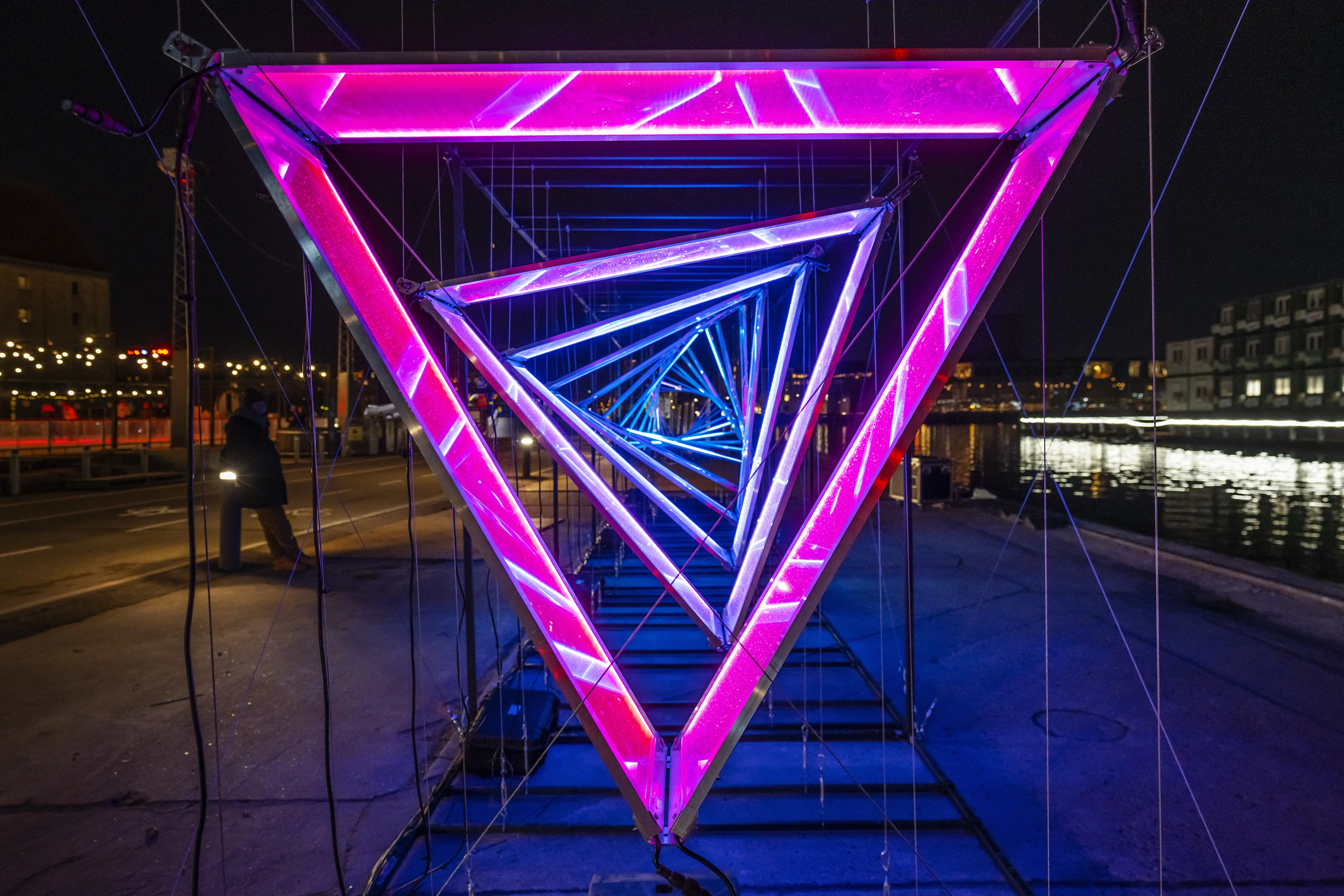 Ljusinstallation på Copenhagen Light Festival

