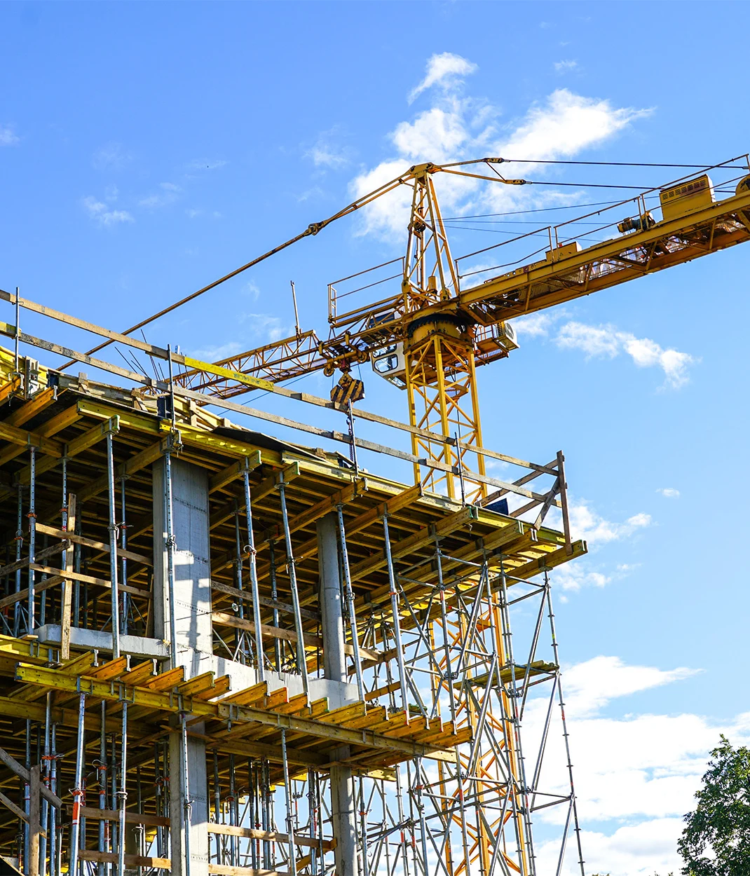 Crane over construction site - Workers Compensation