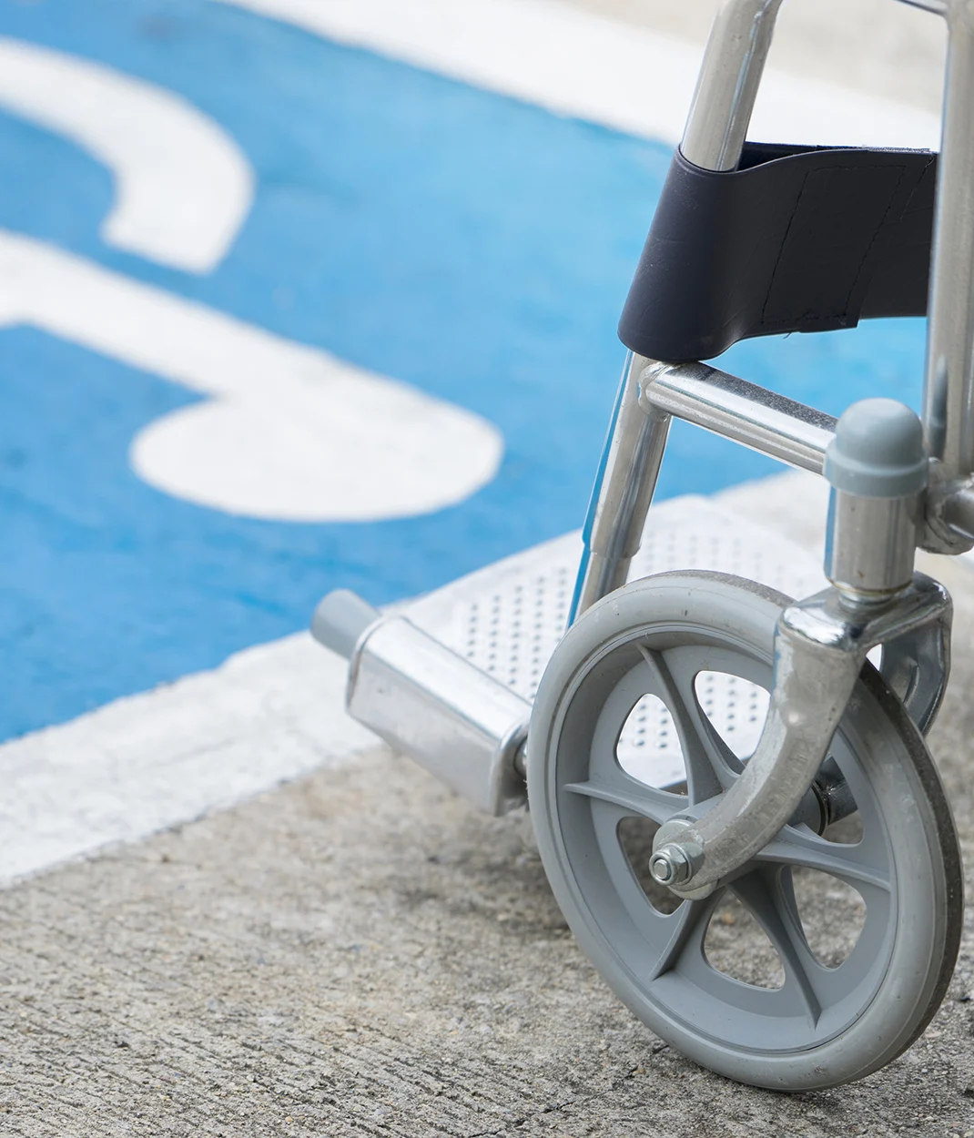 The wheel of a wheelchair