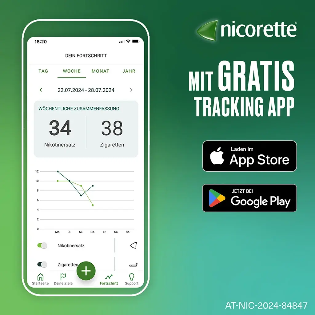 Nicorette Spray mit Gratis tracking App