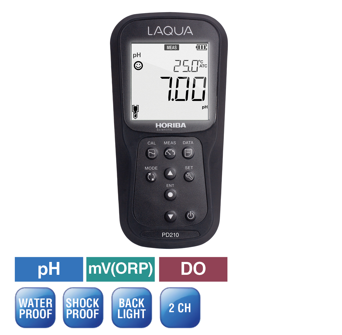 Eutech LAQUA PD210 Handheld pH / ORP / Dissolved Oxygen / Temperature Meter