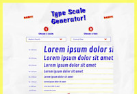 Screenshot of the Type Scale Generator app