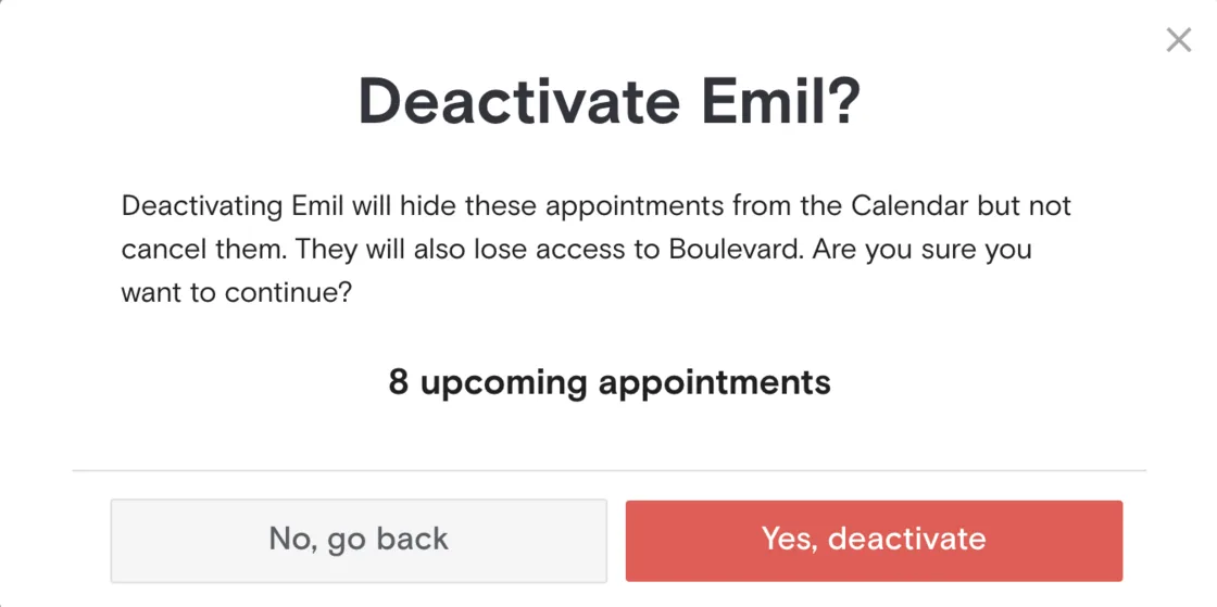 deactivate emil