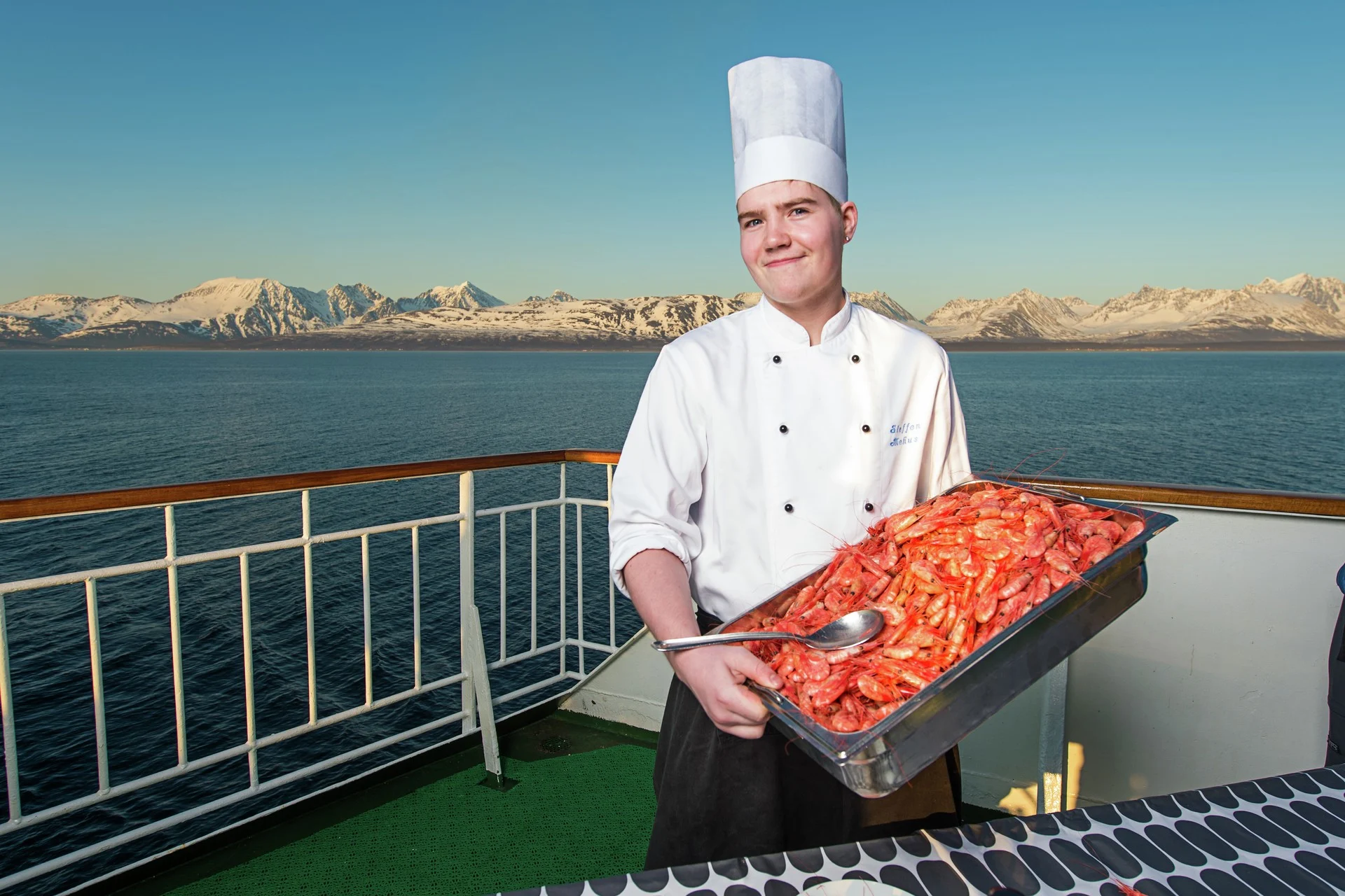 Norway - Food on deck, shrimp
